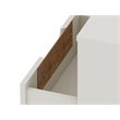 Eden Home 1-Drawer Contemporary Wood Nightstand in Off White/Natural (Set of 2)