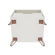 Eden Home 1-Drawer Contemporary Wood Nightstand in Off White/Natural (Set of 2)