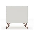 Eden Home 1-Drawer Contemporary Wood Nightstand in Off White/Natural (Set of 2)