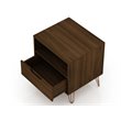 Eden Home 1-Drawer Contemporary Wood Nightstand in Brown (Set of 2)