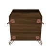 Eden Home 1-Drawer Contemporary Wood Nightstand in Brown (Set of 2)