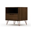 Eden Home 1-Drawer Contemporary Wood Nightstand in Brown (Set of 2)