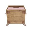 Eden Home 1-Drawer Contemporary Wood Nightstand in Pink (Set of 2)
