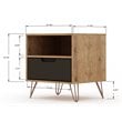 Eden Home 1-Drawer Contemporary Wood Nightstand in Gray (Set of 2)