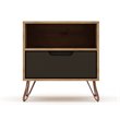 Eden Home 1-Drawer Contemporary Wood Nightstand in Gray (Set of 2)