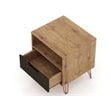 Eden Home 1-Drawer Contemporary Wood Nightstand in Gray (Set of 2)
