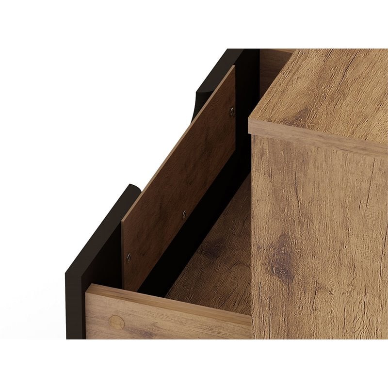 Eden Home 1-Drawer Contemporary Wood Nightstand in Gray (Set of 2)
