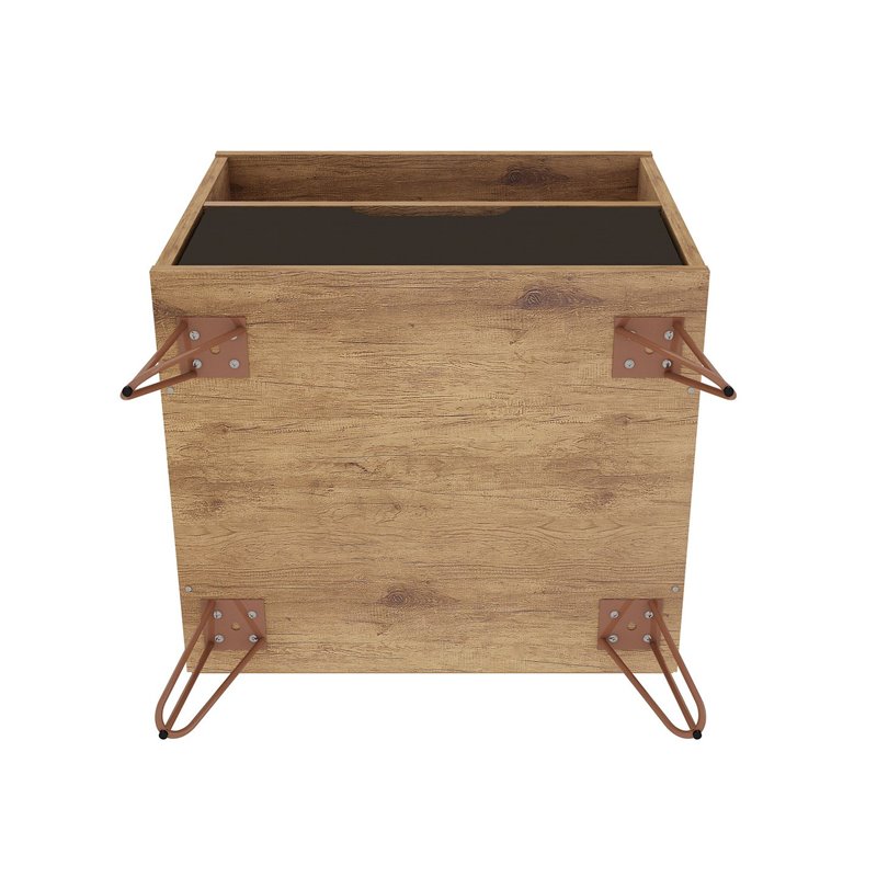Eden Home 1-Drawer Contemporary Wood Nightstand in Gray (Set of 2)