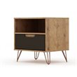 Eden Home 1-Drawer Contemporary Wood Nightstand in Gray (Set of 2)