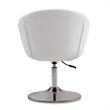Eden Home Adjustable Height Contemporary Faux Leather Accent Chair in White