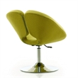 Eden Home Height Adjustable Fabric & Metal Swivel Chair in Green/Polished Chrome