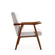 Eden Home Contemporary Faux Leather Accent Chair in White/Amber (Set of 2)