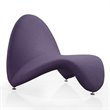 Eden Home Contemporary Wool Blend Fabric Accent Chair in Purple (Set of 2)