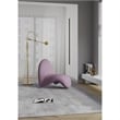 Eden Home Contemporary Wool Blend Fabric Accent Chair in Purple (Set of 2)