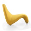 Eden Home Contemporary Fabric Accent Chair with 3 Legs in Yellow (Set of 2)