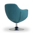 Eden Home Contemporary Twill Fabric Swivel Accent Chair in Blue (Set of 2)