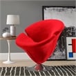 Eden Home Velvet & Metal Swivel Accent Chair in Red/Polished Chrome (Set of 2)