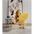 Eden Home Contemporary Fabric Swivel Accent Chair in Yellow (Set of 2)