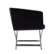Eden Home Contemporary Faux Leather Accent Lounge Chair in Black (Set of 2)