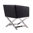 Eden Home Contemporary Faux Leather Accent Lounge Chair in Black (Set of 2)