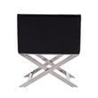 Eden Home Contemporary Faux Leather Accent Lounge Chair in Black (Set of 2)