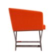 Eden Home Contemporary Faux Leather Accent Lounge Chair in Orange (Set of 2)