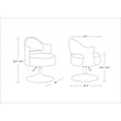 Eden Home Faux Leather Accent Chair with Adjustable Height in White (Set of 2)