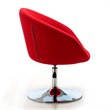 Eden Home Adjustable Height Modern Fabric Accent Chair in Red (Set of 2)