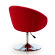 Eden Home Adjustable Height Modern Fabric Accent Chair in Red (Set of 2)