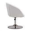 Eden Home Adjustable Height Modern Faux Leather Accent Chair in White (Set of 2)