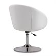 Eden Home Adjustable Height Modern Faux Leather Accent Chair in White (Set of 2)