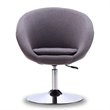 Eden Home Adjustable Height Modern Fabric Accent Chair in Gray (Set of 2)