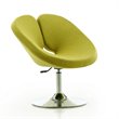 Eden Home Modern Fabric & Metal Accent Chair in Green/Chrome (Set of 2)