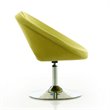 Eden Home Modern Fabric & Metal Accent Chair in Green/Chrome (Set of 2)
