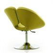 Eden Home Modern Fabric & Metal Accent Chair in Green/Chrome (Set of 2)