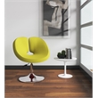 Eden Home Modern Fabric & Metal Accent Chair in Green/Chrome (Set of 2)