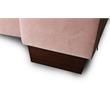 Eden Home Upholstered Modern Velvet Full Bed Frame in Blush Pink/Brown