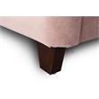 Eden Home Upholstered Modern Velvet Full Bed Frame in Blush Pink/Brown