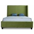 Eden Home Upholstered Modern Velvet Full Bed Frame in Green/Brown