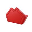Eden Home Lip-Shaped Modern Faux Leather 2-Seater Loveseat in Red
