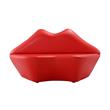 Eden Home Lip-Shaped Modern Faux Leather 2-Seater Loveseat in Red