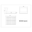 Eden Home Upholstered Contemporary Faux Leather Queen Bed Frame in Cream