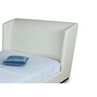 Eden Home Upholstered Contemporary Faux Leather Queen Bed Frame in Cream