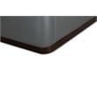 Eden Home Upholstered Contemporary Faux Leather Queen Bed Frame in Graphite Gray