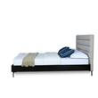 Eden Home Upholstered Mid-Century Fabric Full Bed Frame in Light Gray