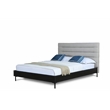Eden Home Upholstered Mid-Century Fabric Full Bed Frame in Light Gray