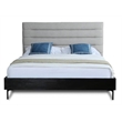 Eden Home Upholstered Mid-Century Fabric Full Bed Frame in Light Gray