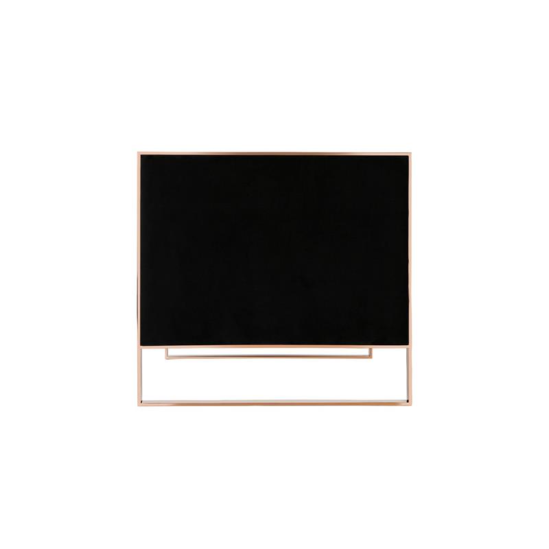 Eden Home Upholstered Tufted Velvet Loveseat in Black/Rose Gold