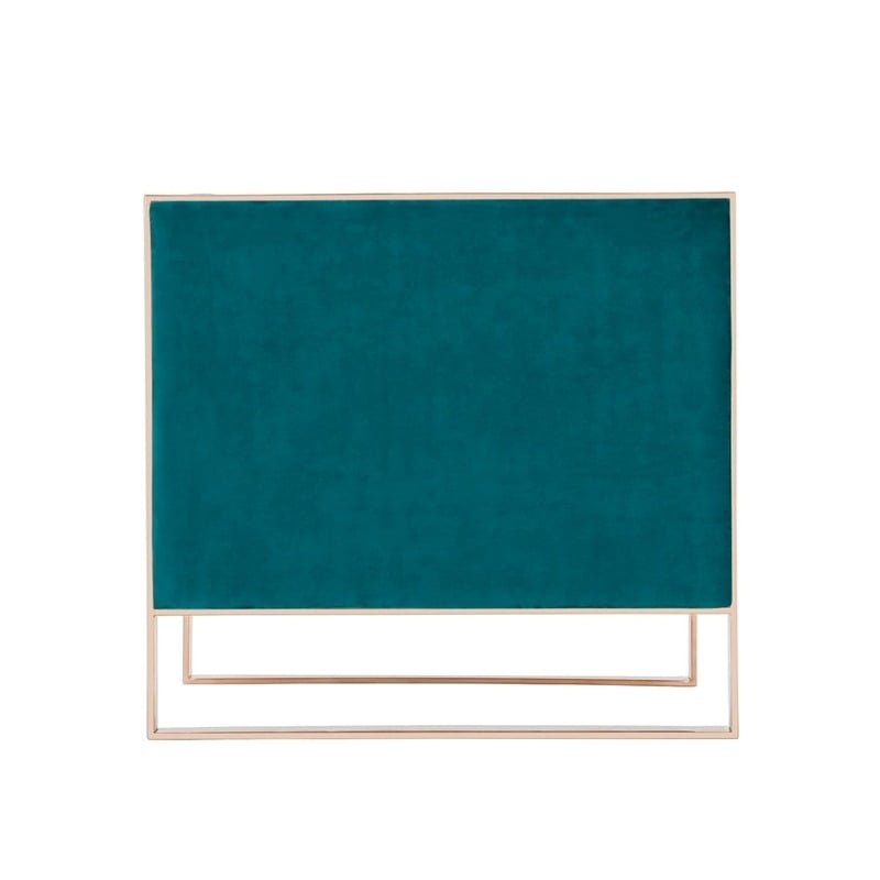 Eden Home 3-Piece Modern Velvet/Metal Sofa Set in Teal Blue/Rose Gold