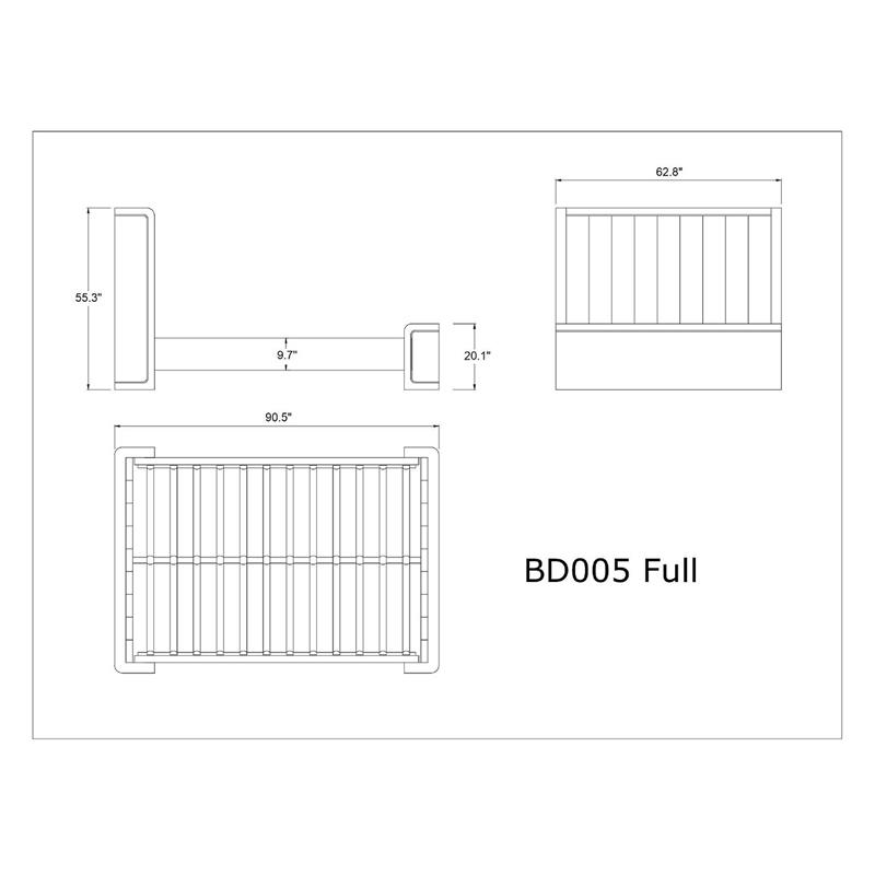 Eden Home Upholstered Modern Faux Leather Full Bed Frame in Graphite Gray